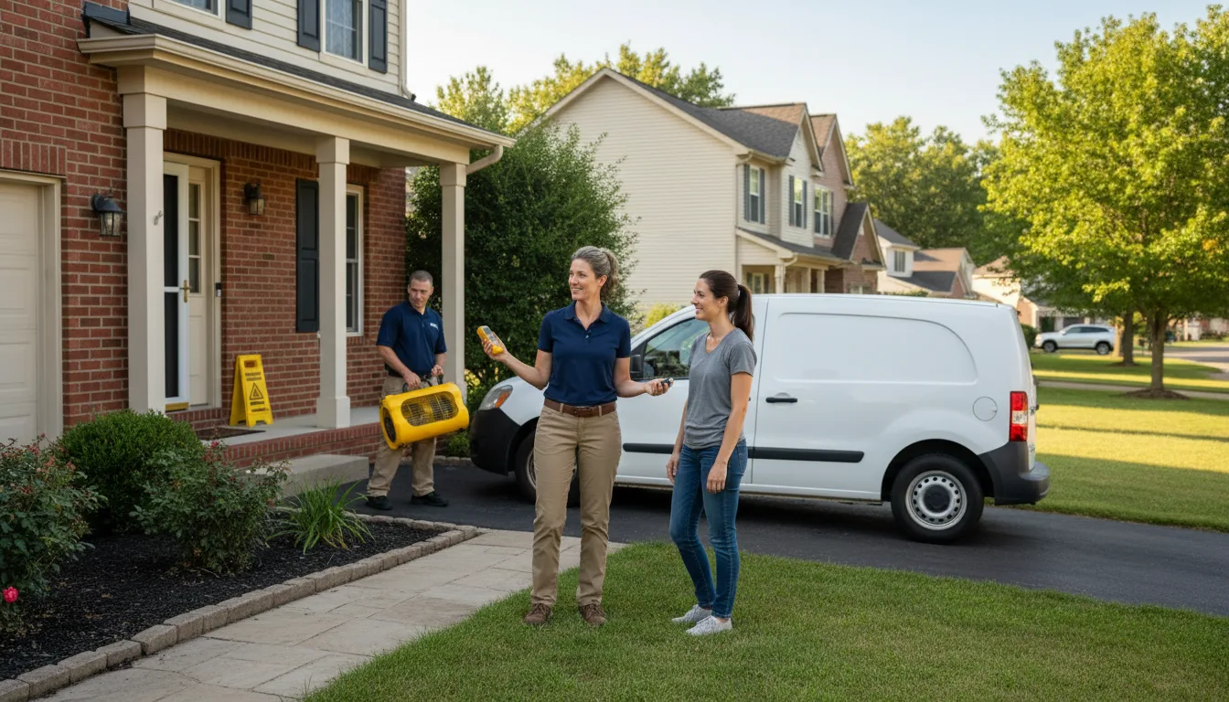 Water restoration image for Home Water Damage Repair in Commercial Point, OH